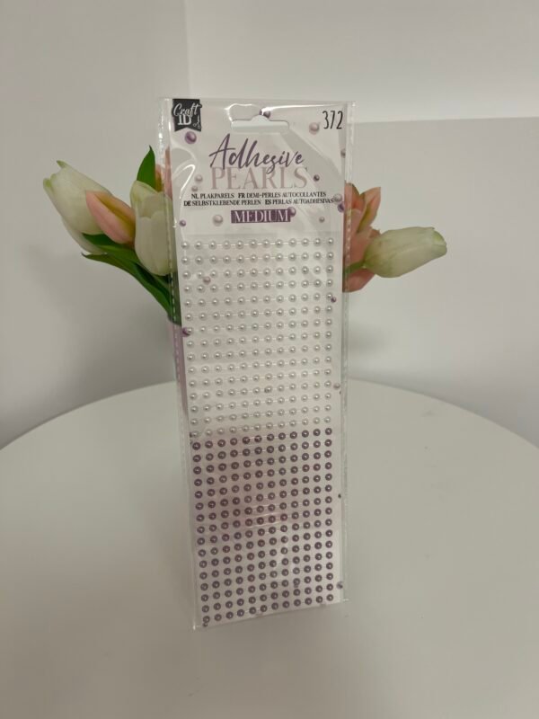 DEMI PERLES BLANCHES/VIOLETTES