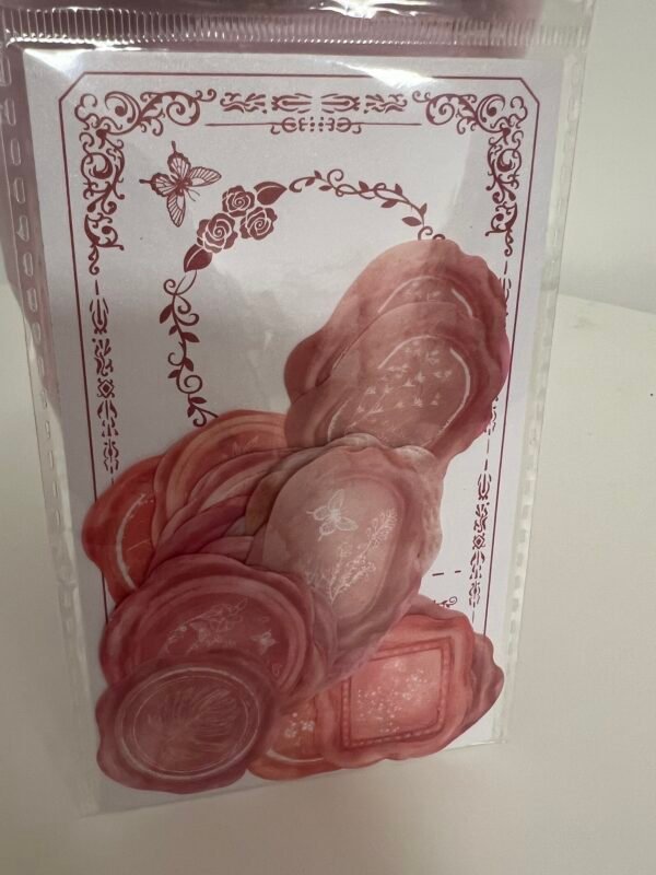STICKERS CACHETS DE CIRE ROSES
