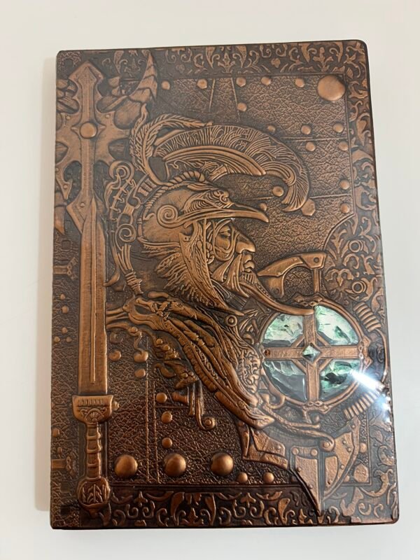 Carnet en simili cuir bronze