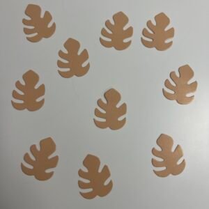 Dies cutes feuilles tropicales saumon