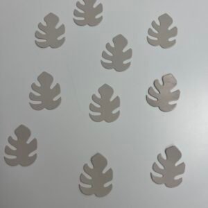 Dies cutes feuilles tropicales beige clair
