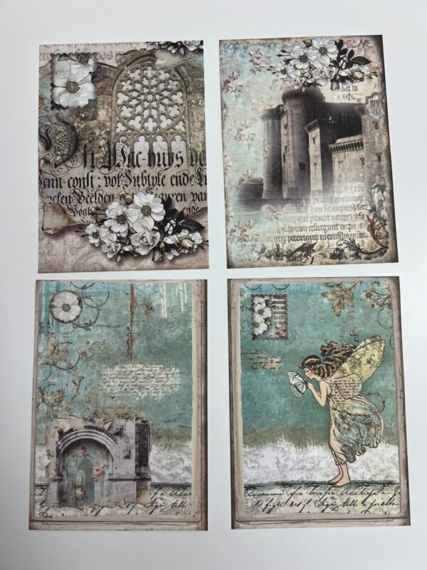 Feuilles château aux fleurs blanches – Image 3