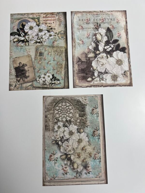 Feuilles château aux fleurs blanches – Image 5