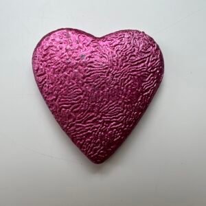Embellissement coeur rose fuschia