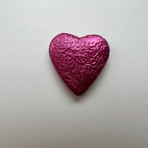 Embellissement coeur rose fuschia petit