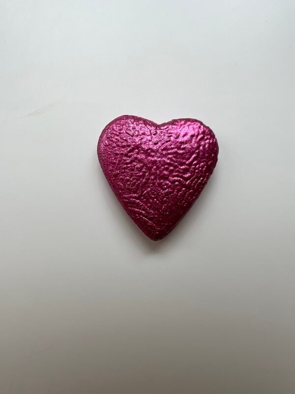 Embellissement coeur rose fuschia petit