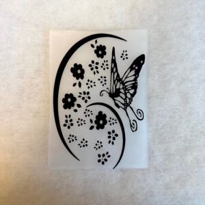 Dossier de gaufrage Papillon et fleurs