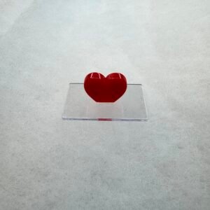 Plaque acrylique avec poignée cœur