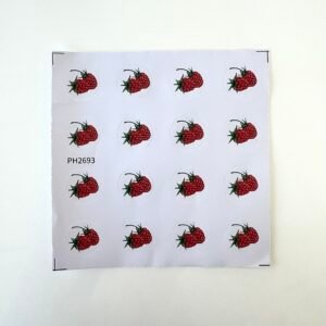 STICKERS FRAMBOISES ROND