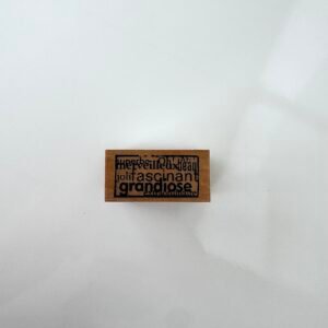 TAMPON BOIS ECRITURE
