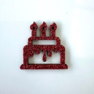 Sujet bois gâteau à paillette