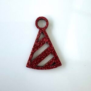 Sujet bois chapeau à paillette