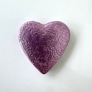 Embellissement cœur violet grand