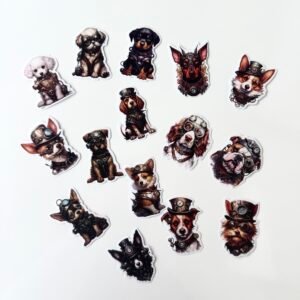 STICKERS CHIENS STEAMPUNKS