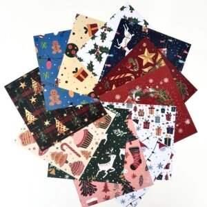 PAPIER 15X15 HEUREUX NOEL