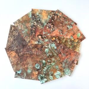 PAPIER 14X10 FLEURS BLEUES