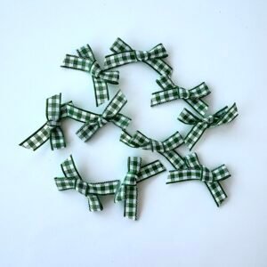 Embellissement nœuds vichy verts