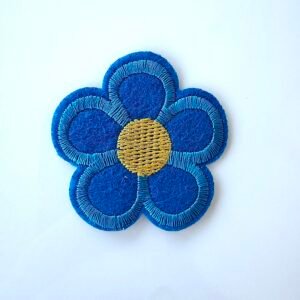 Thermocollant fleur bleu
