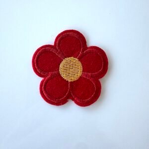 Thermocollant fleur rouge