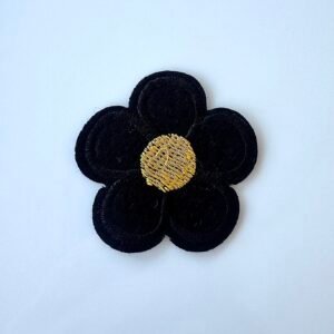 Thermocollant fleur noire
