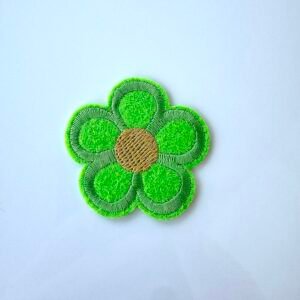 Thermocollant fleur verte clair