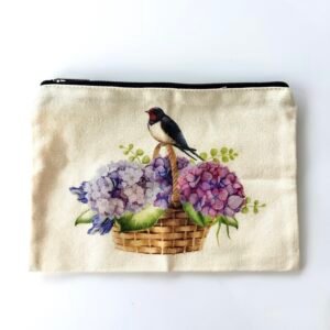 Trousse panier fleuri
