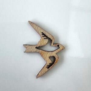 Sujet bois hirondelle