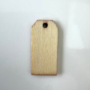 Sujet bois étiquette