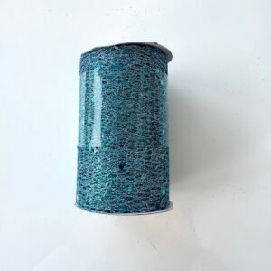 Ruban de table bleu à paillette