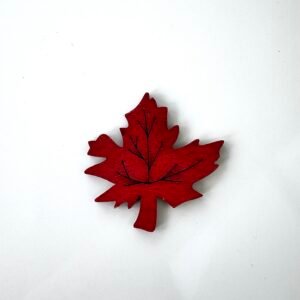 Sujet bois feuille d'érable rouge