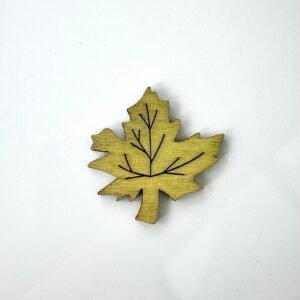 Sujet bois feuille d'érable verte