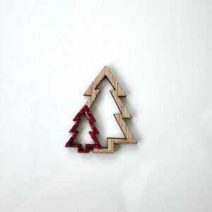 Sujet bois sapin à paillette