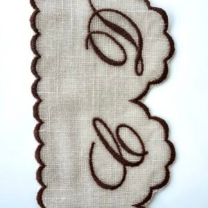 Dentelle alphabet crème