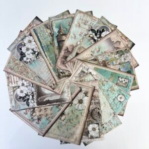 PAPIER 14X10 CHATEAU AUX FLEURS BLANCHES