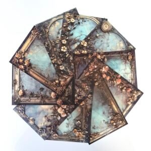 PAPIER 14X10 CADRES FLEURIS