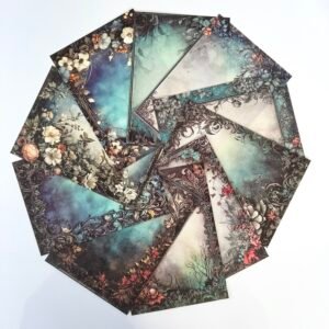 PAPIER 14X10 CONTOUR FLEURIS