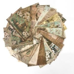 PAPIER 12,5X8,5 CHATEAU AUX FLEURS BLANCHES