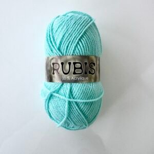 Pelote de laine turquoise