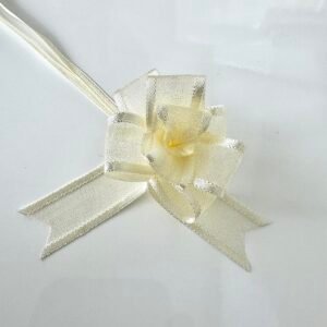 Embellissement nœud surprise jaune pâle