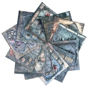 PAPIER 15X15 FLEURS GOTHIQUES