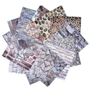 PAPIER 15X15 MUR ET PIERRE