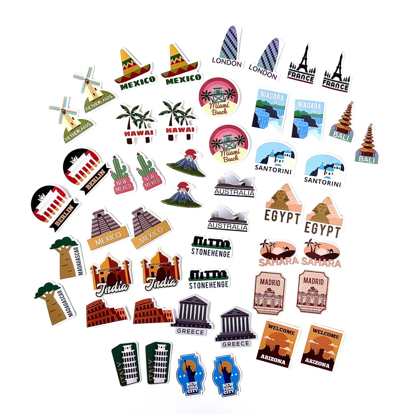 STICKERS PAYS DU MONDE