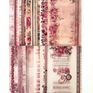 PAPIER 21X14 FLEURS ET MESURES